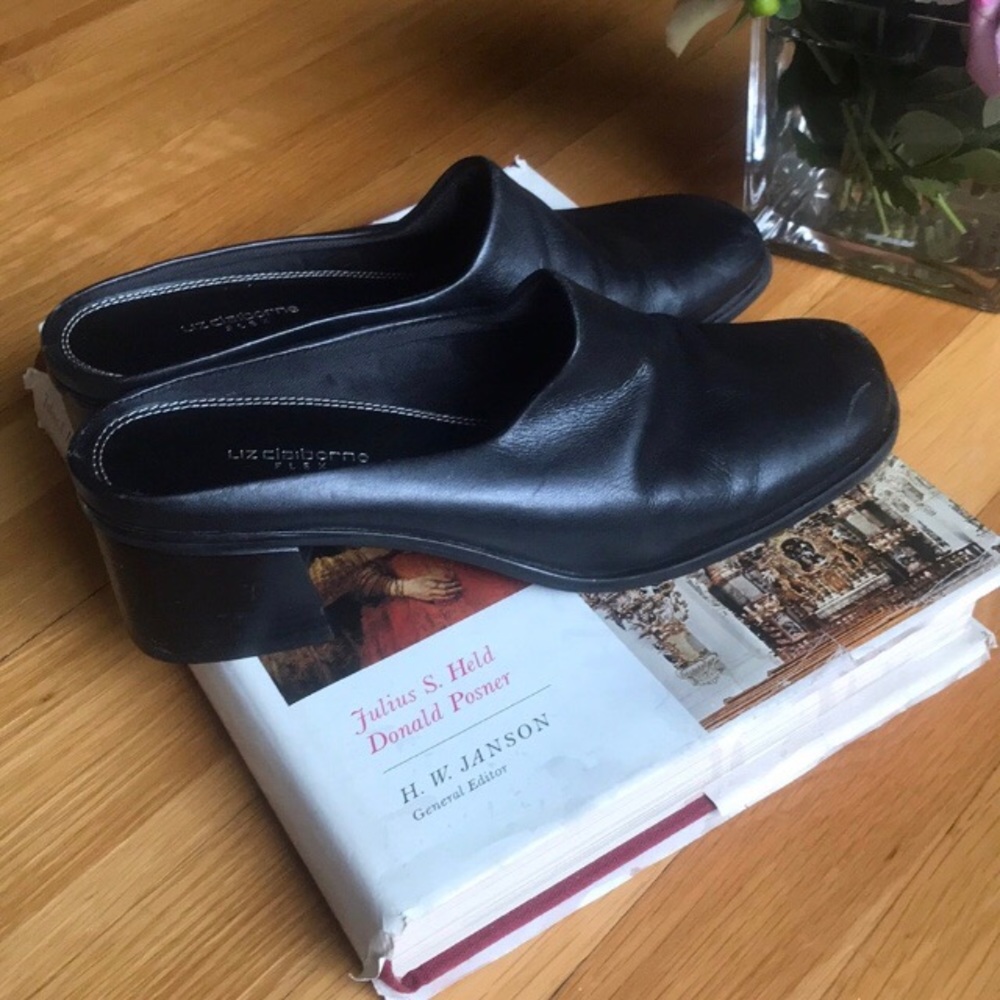 Liz Claiborne Leather Mules - Picture 2 of 7